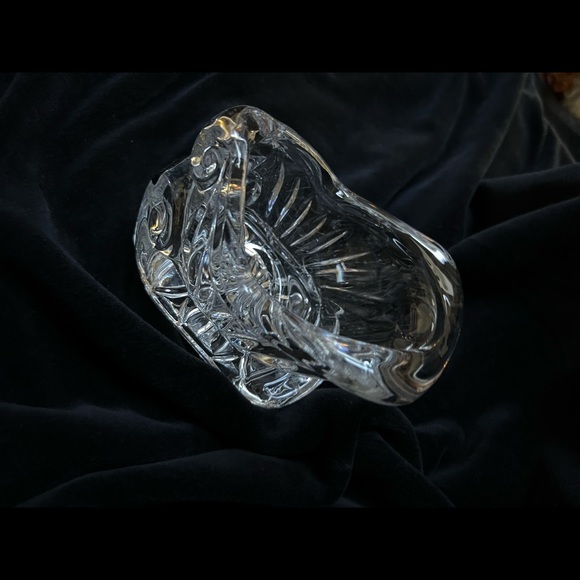 Vintage Lead Crystal Sleigh/Votive Holder, 24%Lead Crystal, Made in USA - Picture 7 of 11